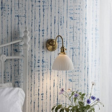 Hadano Brass Ceramic Wall Light