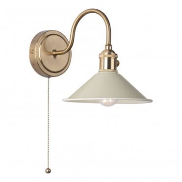 Hadano Natural Brass Wall Light