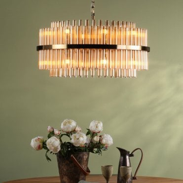 Imani 16 Light Natural Brass Chandelier