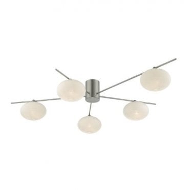 Jasper Satin Nickel Semi Flush
