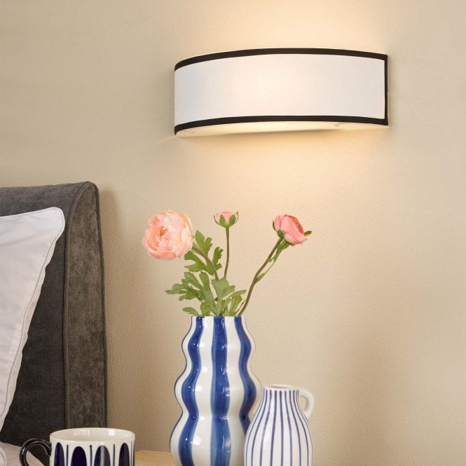 där lighting Jemima White & Black Wall Light