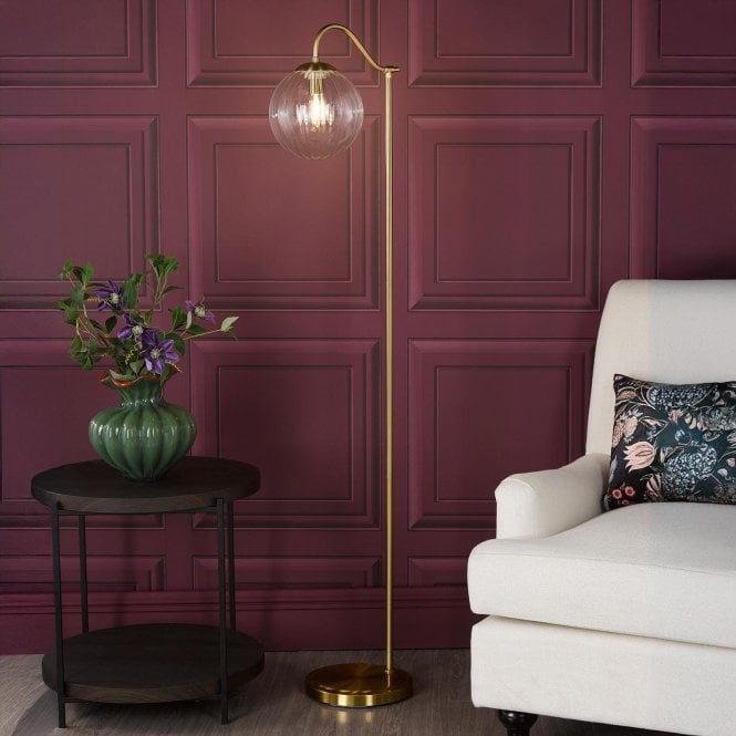där lighting Jocelyn Brass Floor Lamp