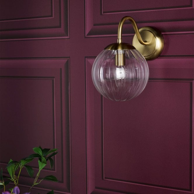 där lighting Jocelyn Brass Wall Light