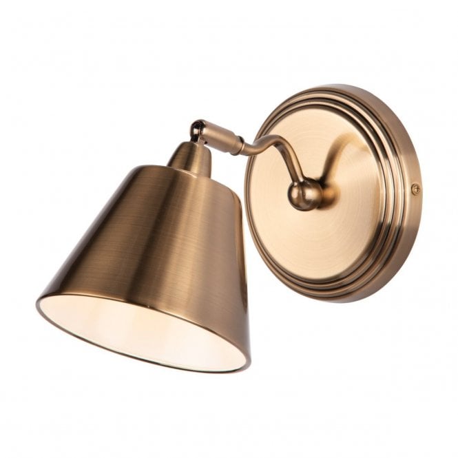 där lighting Kempten Wall Light in Antique Brass