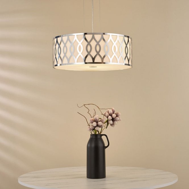 där lighting Locryn 4 Light Polished Chrome Pendant