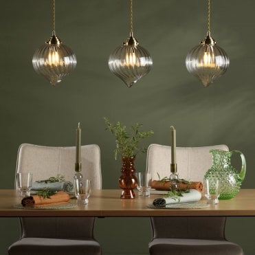 Mya 3 Light Antique Brass Bar