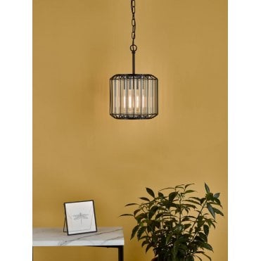Naeva Single Black Crystal Pendant