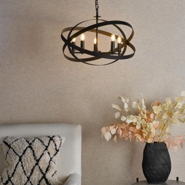 Nitya Matt Black Ceiling Pendant