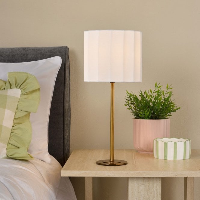 där lighting Noura Bronze Table Lamp C/W Shade