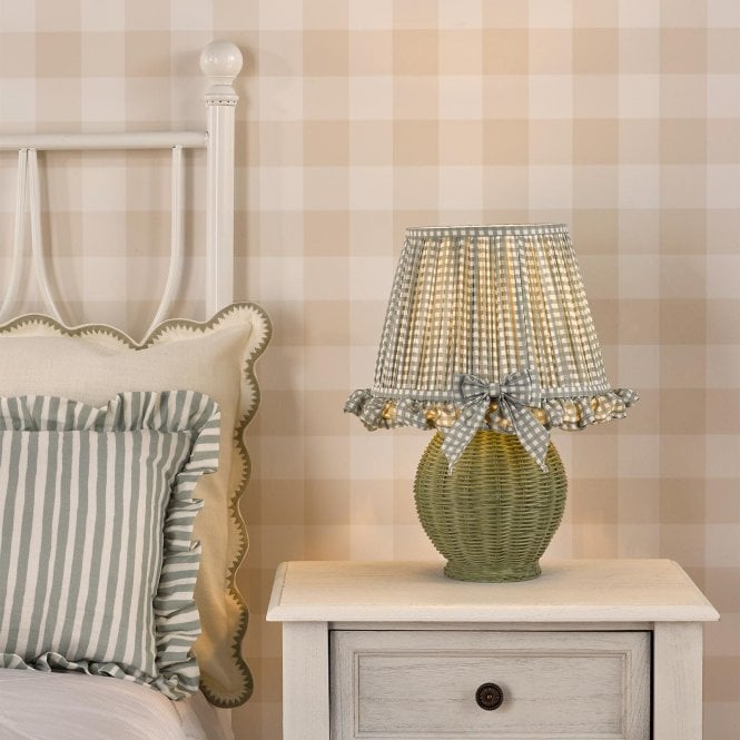 där lighting Omer Green Table Lamp C/W Shade