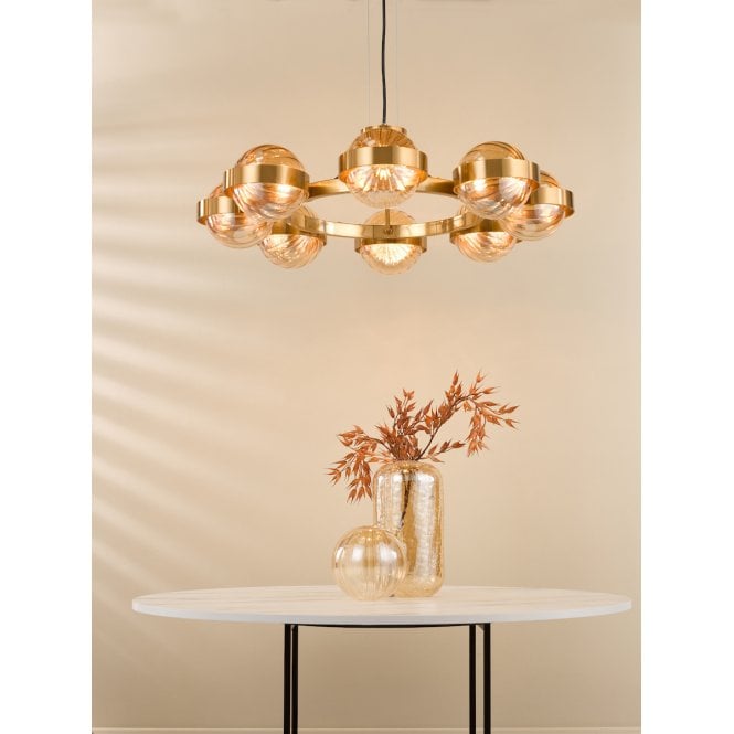 där lighting Ophira Antique Gold Ceiling Pendant