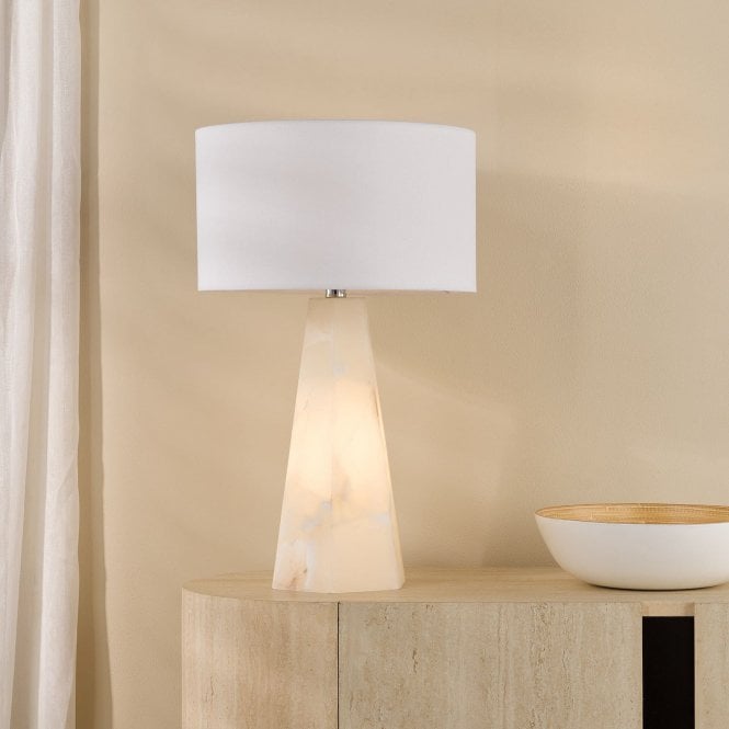 där lighting Paget Alabaster Table Lamp Base Only