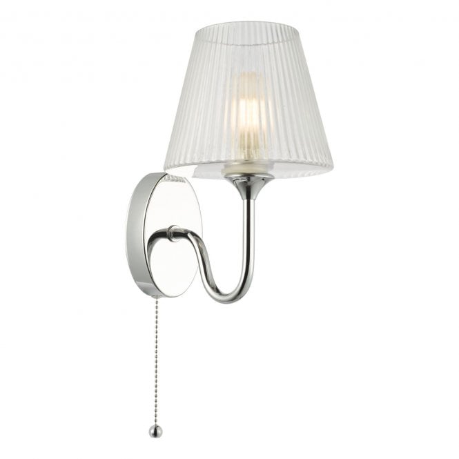 där lighting Rimaz Polished Chrome Wall Light IP44