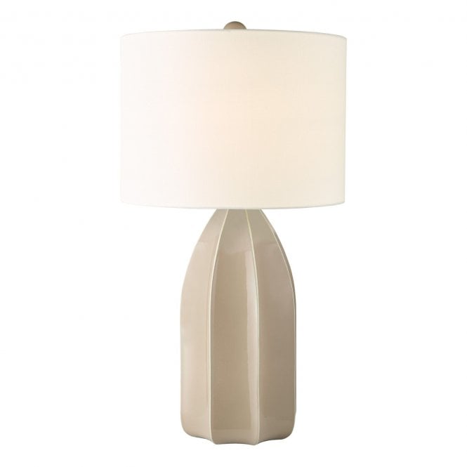 där lighting Saundra Taupe Table Lamp C/W Shade