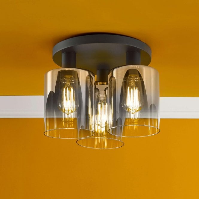 där lighting Savannah 3 Light Flush Fitting