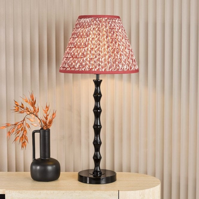 där lighting Siyanda Satin Black Table Lamp Base Only