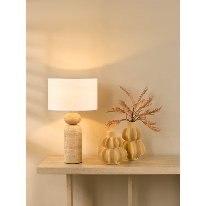 där lighting Soyala Brown Table Lamp C/W Shade