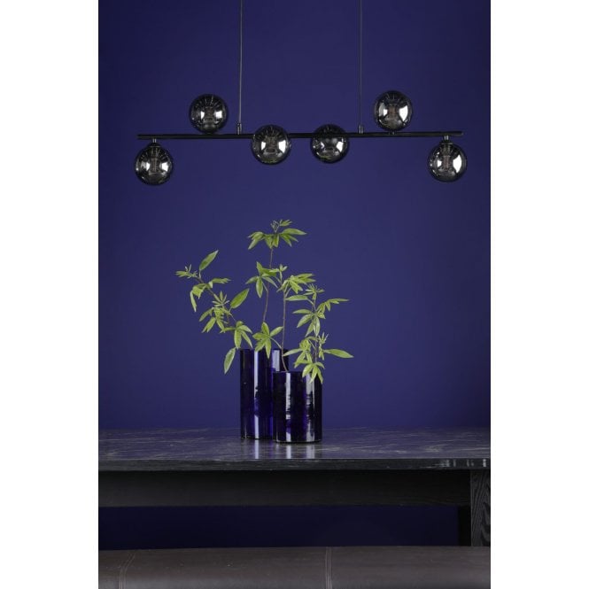 där lighting Spiral Matt Black Bar Pendant