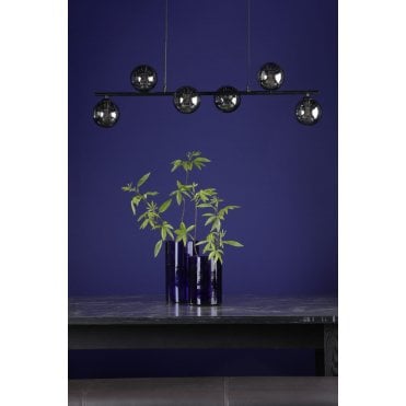 Spiral Matt Black Bar Pendant