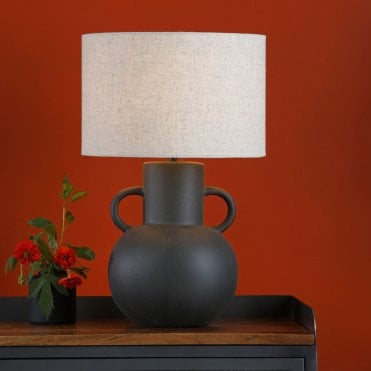 Urn Ceramic Table Lamp C/W Shade