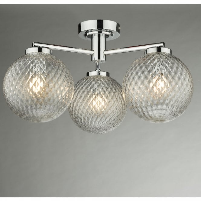 där lighting Wayne 3 Light Semi Flush 