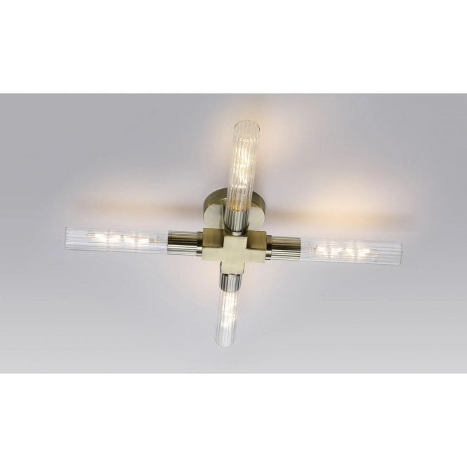 Elate Collection Dee 4 Light Bathroom Ceiling Fitting IP44
