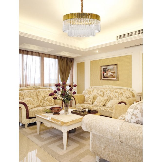 Elate Collection Donard Brass 12 Light Pendant