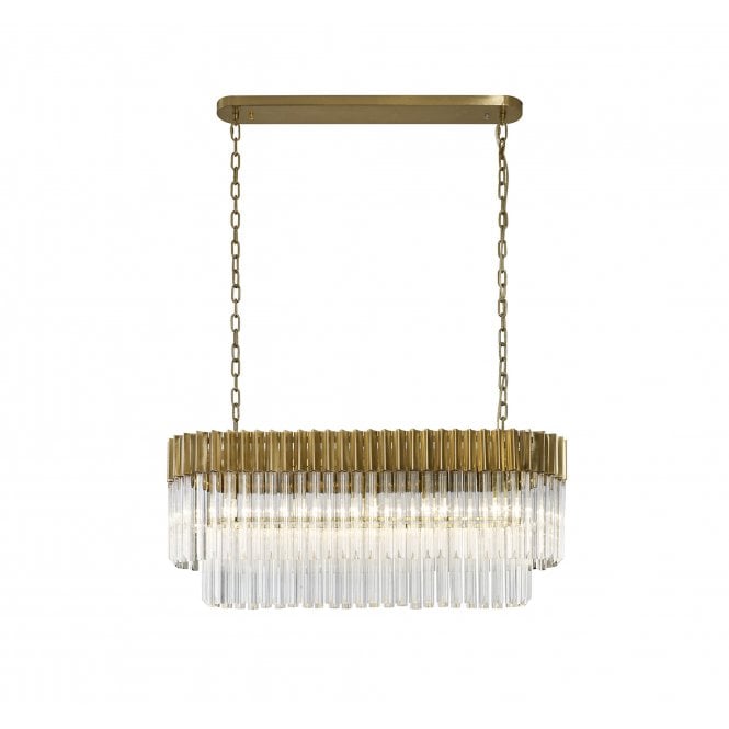 Elate Collection Donard Brass 5 Light Bar Pendant