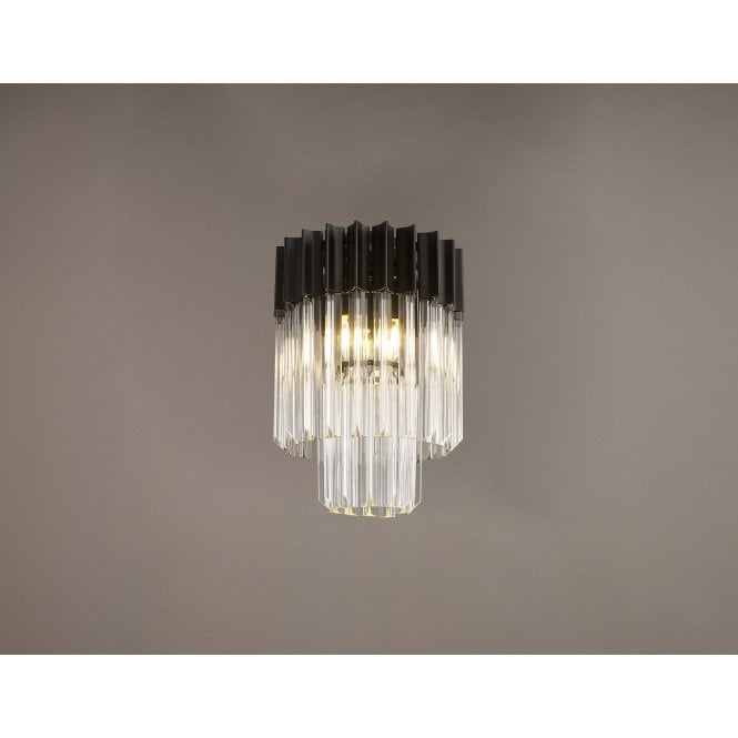 Elate Collection Donard Matt Black 3 Light Flush Fitting