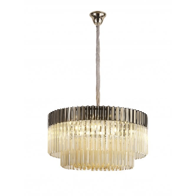 Elate Collection Donard Polished Nickel 12 Light Pendant