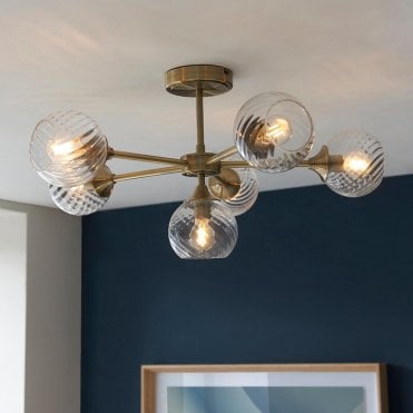 Allegra 6 Light Semi Flush