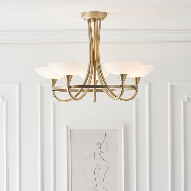 Endon Lighting Cagney 5 Light Semi Flush