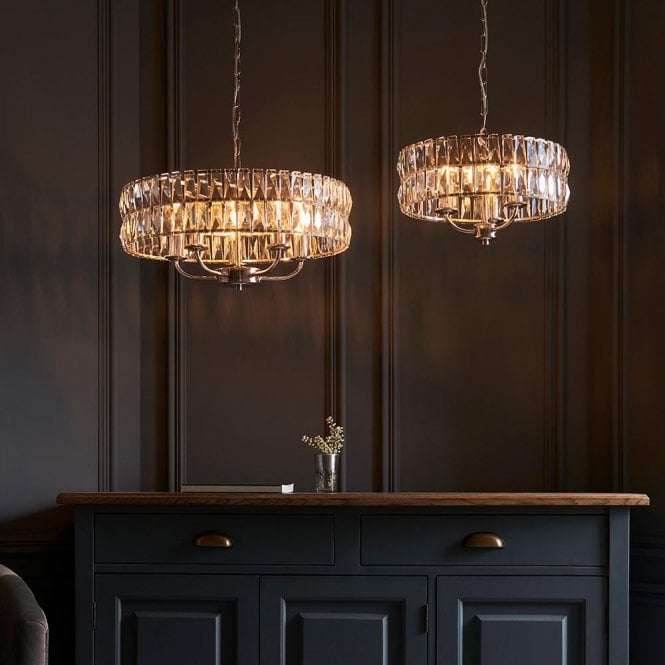 Endon Lighting Clifton Bright Nickel Ceiling Pendant