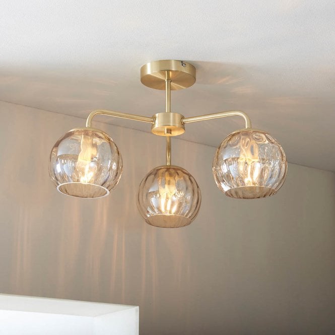 Endon Lighting Dimple Semi Flush Fitting