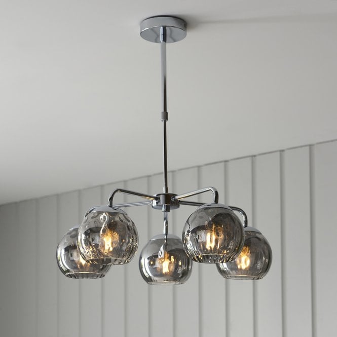 Endon Lighting Dimple Smoked Semi Flush