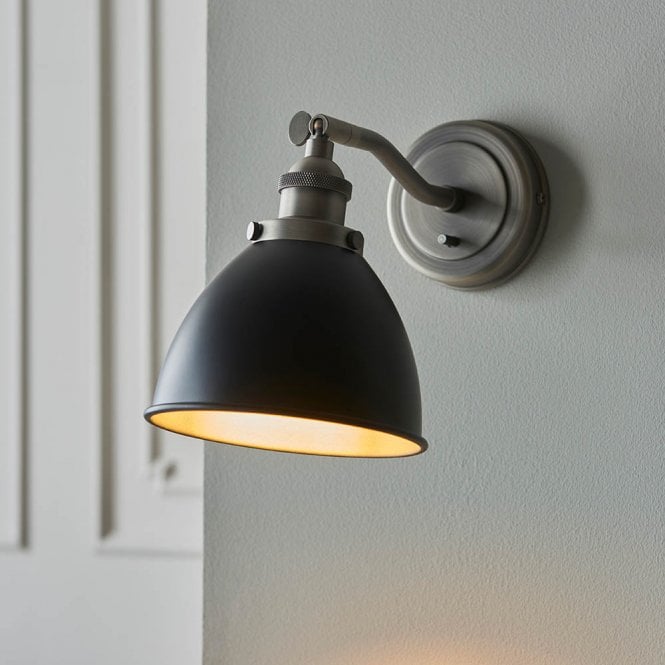 Endon Lighting Franklin Black & Pewter Wall Light