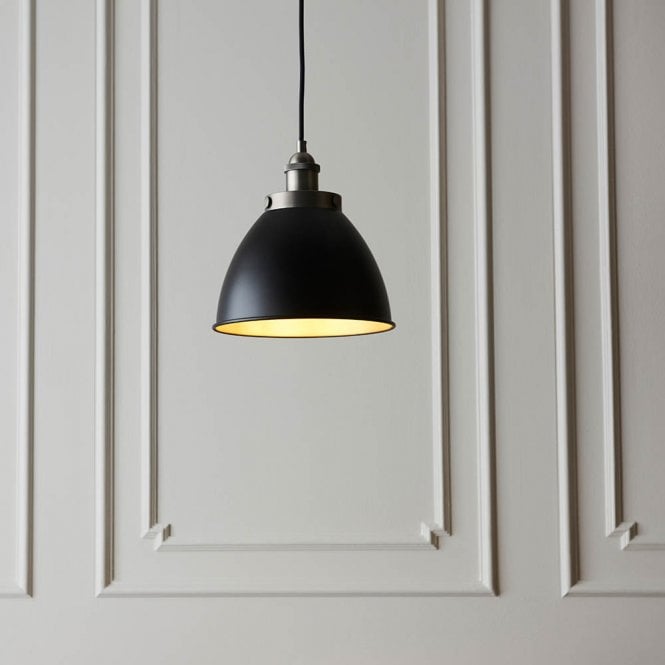 Endon Lighting Franklin Matt Black & Pewter Pendant