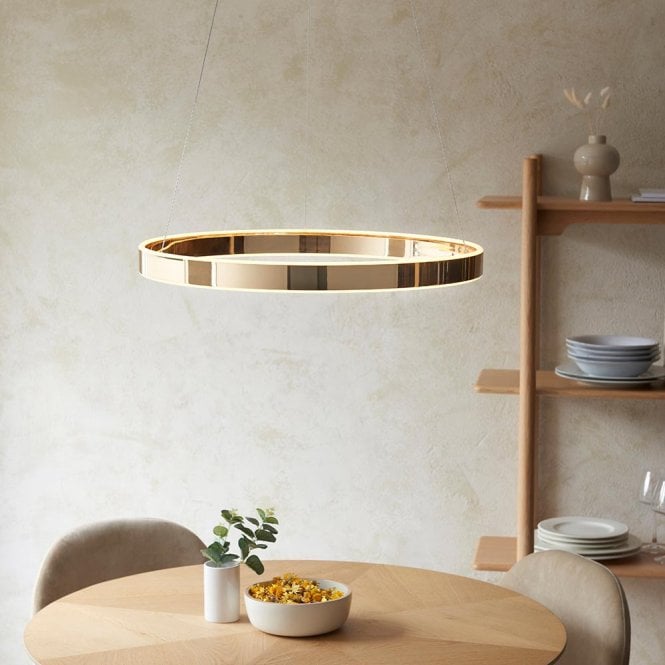 Endon Lighting Gen LED Gold Ring Pendant