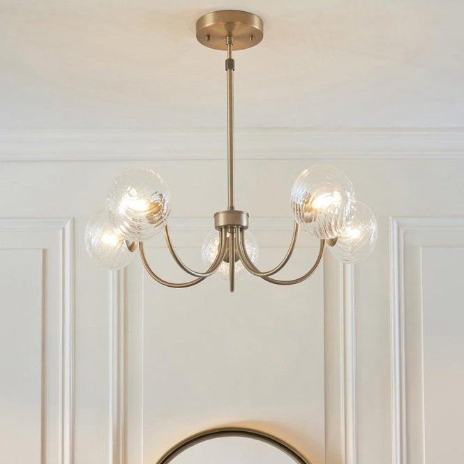 Endon Lighting Hague Antique Brass Ceiling Pendant