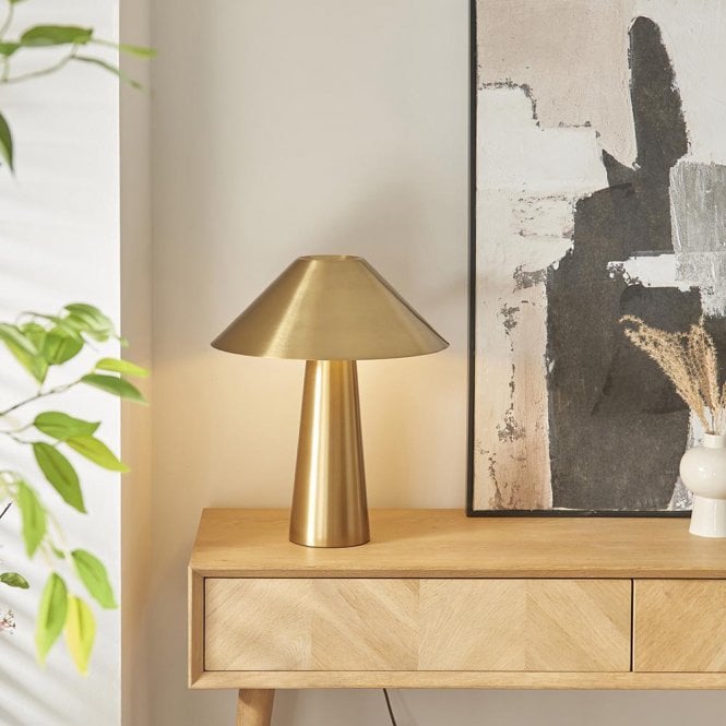 Endon Lighting Isak Brushed Brass Table Lamp
