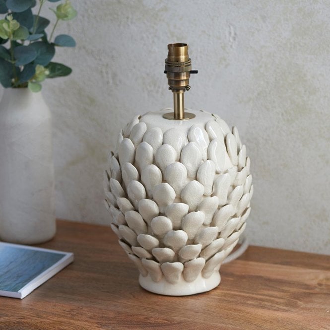 Endon Lighting Layered Cream Leaf Table Lamp Base Only