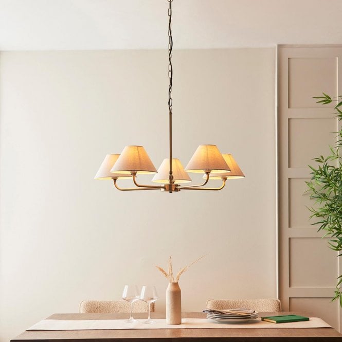 Endon Lighting Lille 5 Light Pendant C/W Shades