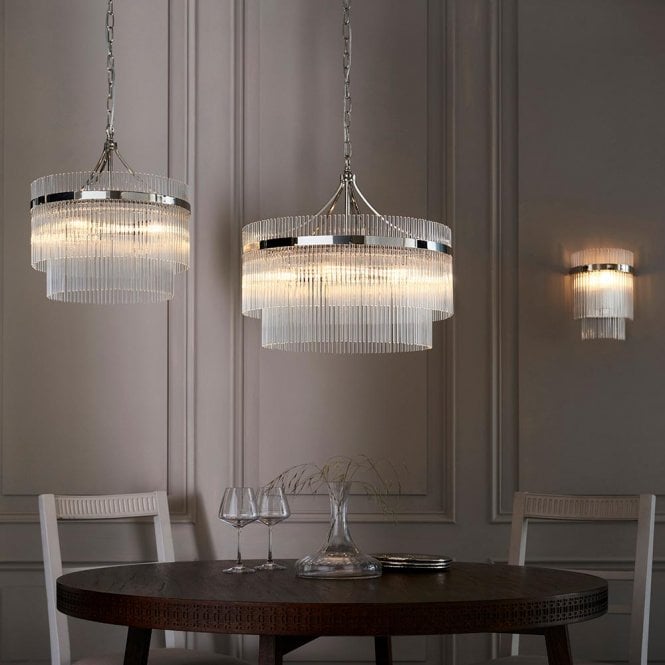 Endon Lighting Marietta Bright Nickel Pendant
