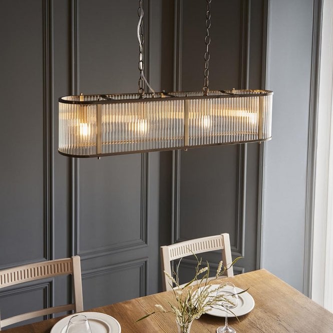 Endon Lighting Ridgeton 4 Light Linear Pendant