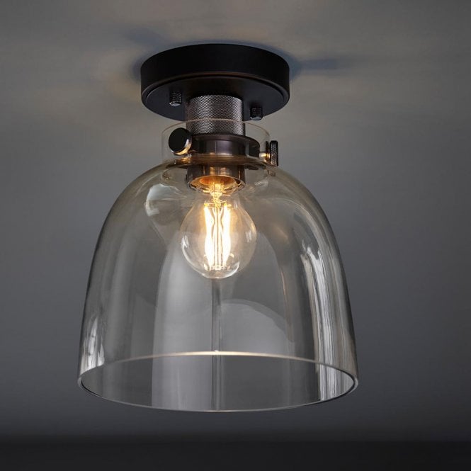 Endon Lighting Urban Belle Flush Light in Matt Black
