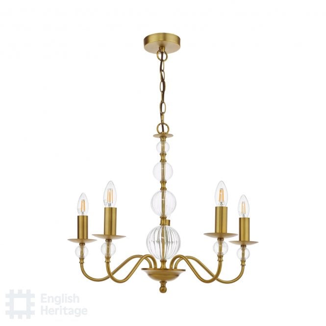 English Hertiage Wrest Park Aged Brass Pendant