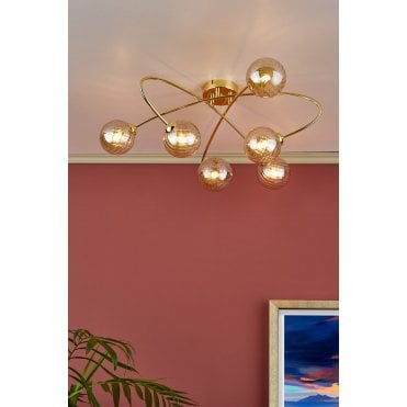 Etta 6 Light Semi Flush