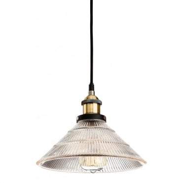 Empire Ridged Glass Pendant