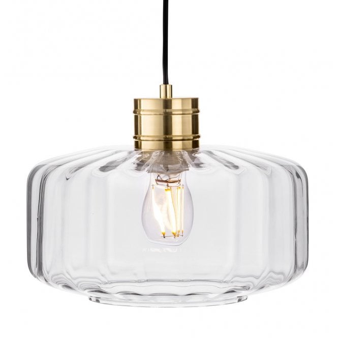 Firstlight Madeira Brushed Brass Single Pendant