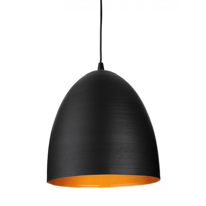 Firstlight Moon Small Matt Black Single Pendant